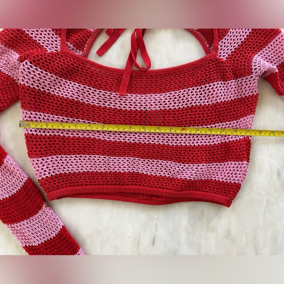H&M Red and Pink Crochet Top - Picture 5 of 7